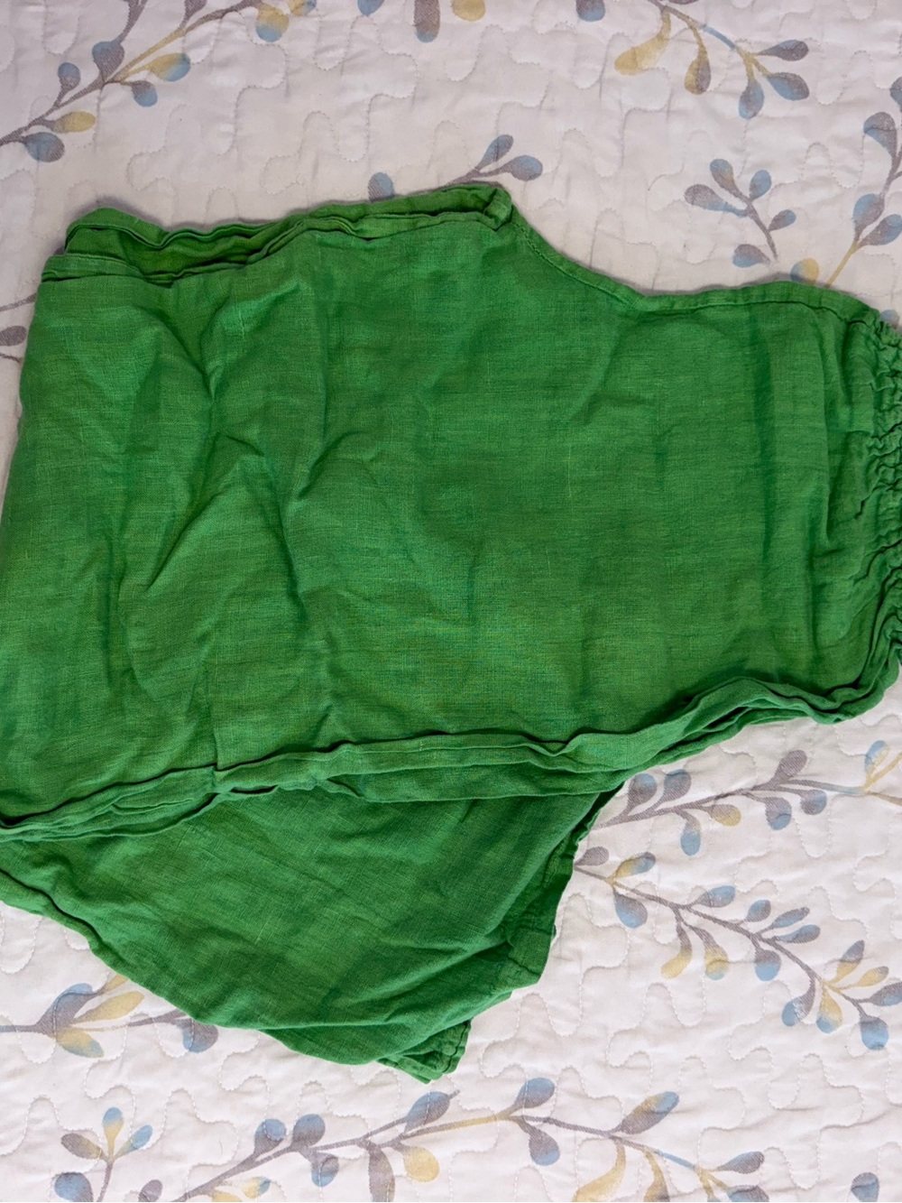 Bright Green 100% Linen Wide Leg Pants (made in Italy)